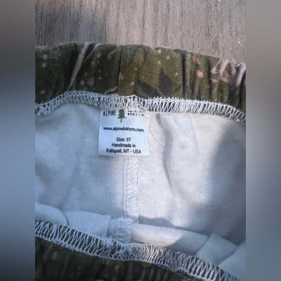 Kids Alpine Baby Co Dark Green Forest Patterned Pants - Picture 2 of 3